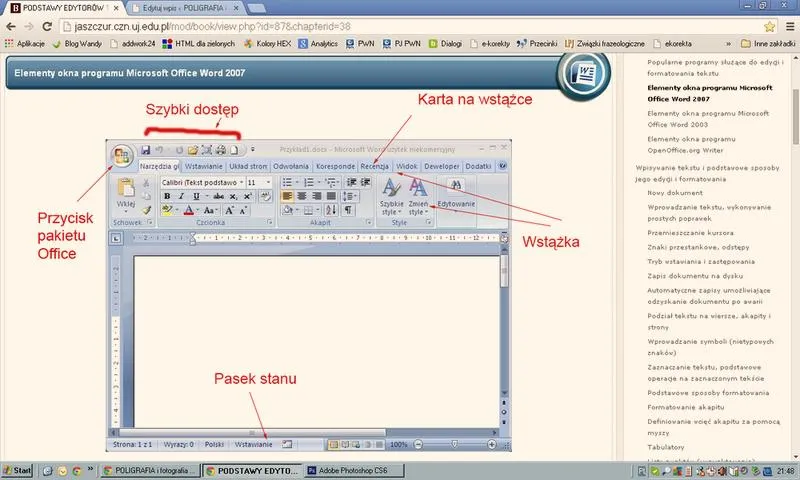 Edytowanie w Wordzie
