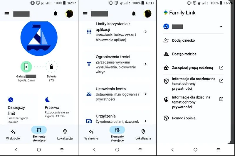 Konto dziecka Family Link