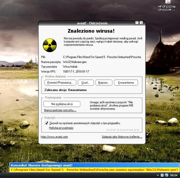 Kwarantanna w Avast
