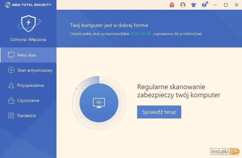 Odinstalowanie 360 Total Security