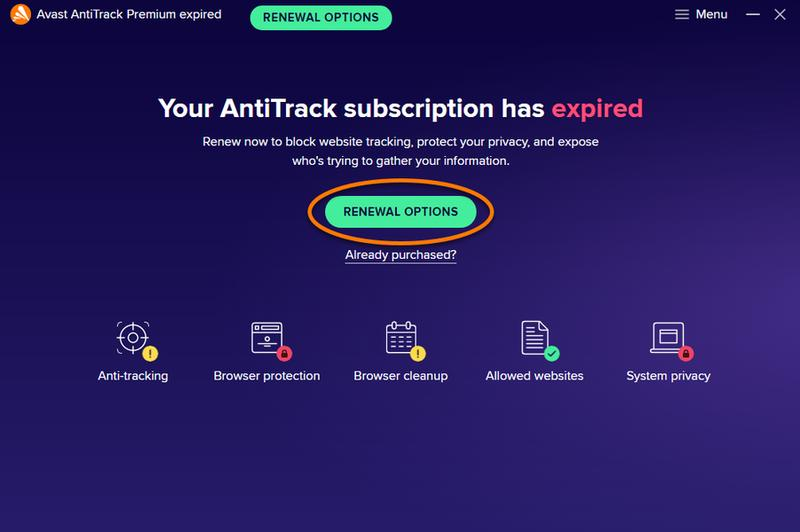Przedłużenie licencji Avast
