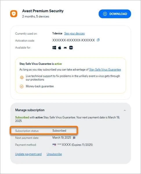 Testy niezależne Avast