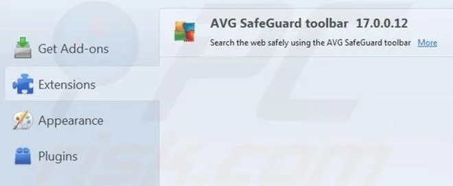 Usuwanie AVG Security Toolbar