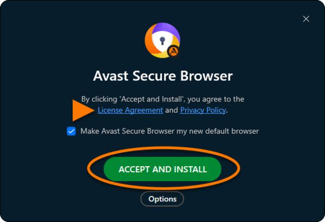 Usuwanie Avast Secure Browser