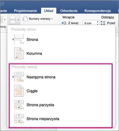 Zarządzanie dokumentem w Wordzie