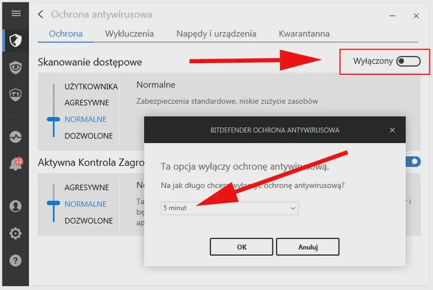 Zarządzanie plikami w kwarantannie